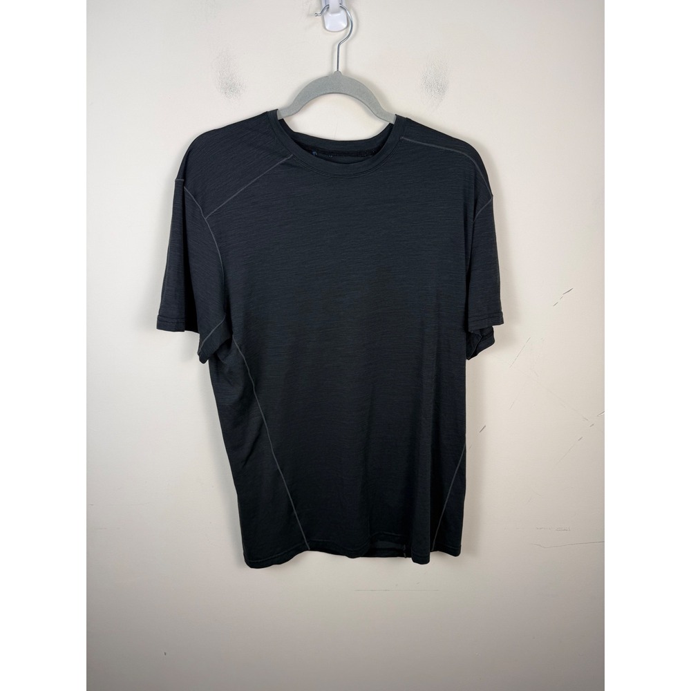 KUHL Valiant Short Sleeve Shirt Charcoal Gray Merino Wool Blend Mens 3204